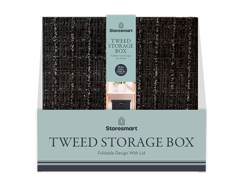 Wholesale Foldable Tweed Storage Box With Lid 30x30x30cm Wholesale Foldable Tweed Storage Box With Lid 30x30x30cm