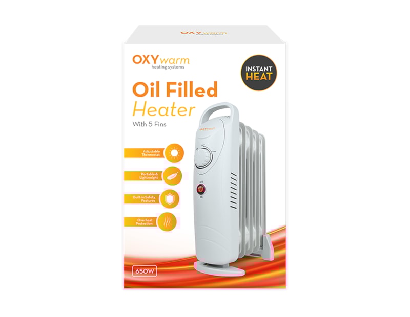 Wholesale 5 Fin Oil Filled Heater 650W Wholesale 5 Fin Oil Filled Heater 650W
