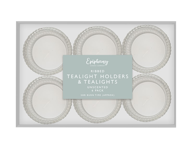 Wholesale Ribbed Tealight Holders With Tealights Wholesale Ribbed Tealight Holders With Tealights