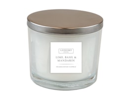 Wholesale Lime, Basil And Mandarin Luxury Candle With Metal Lid