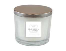 Wholesale Lime, Basil And Mandarin Luxury Candle With Metal Lid