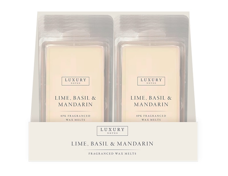 Wholesale Lime, Basil And Mandarin Wax Melts 8PK CDU Wholesale Lime, Basil And Mandarin Wax Melts 8PK CDU