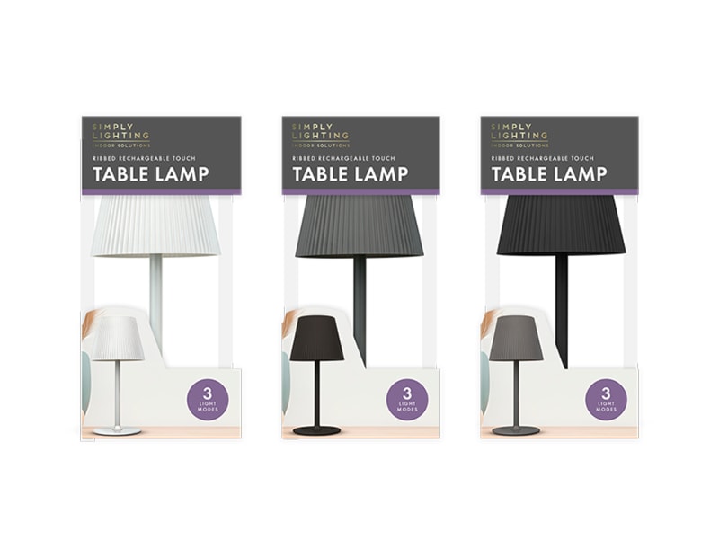 Wholesale Ribbed Rechargeable Touch Table Lamp Wholesale Ribbed Rechargeable Touch Table Lamp