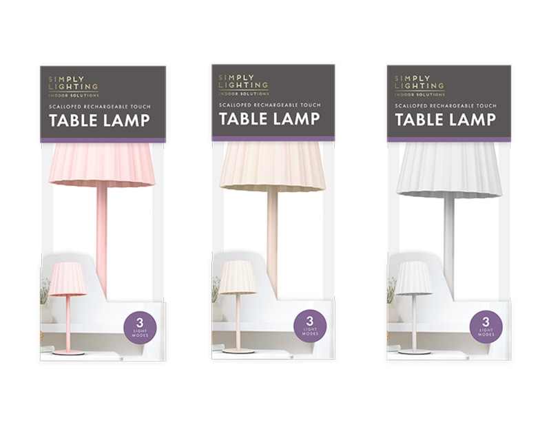 Wholesale Scalloped Rechargeable Touch Table Lamp Wholesale Scalloped Rechargeable Touch Table Lamp