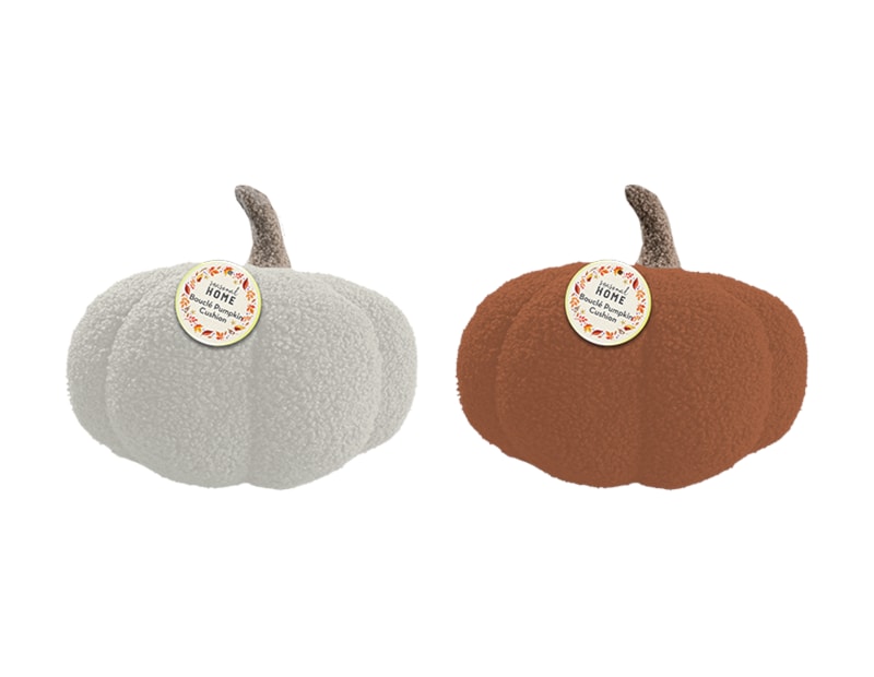 Wholesale Autumnal Boucle Pumpkin Cushion 28cm Wholesale Autumnal Boucle Pumpkin Cushion 28cm