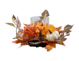 Wholesale Autumnal Wreath with Candle Holder Wholesale Autumnal Wreath with Candle Holder
