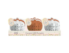 Wholesale Autumnal Medium Ceramic LED Pumpkin CDU