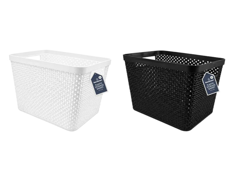 Wholesale Plastic Storage Basket With Handle 35.5*29*21.5cm 18L Wholesale Plastic Storage Basket With Handle 35.5*29*21.5cm 18L
