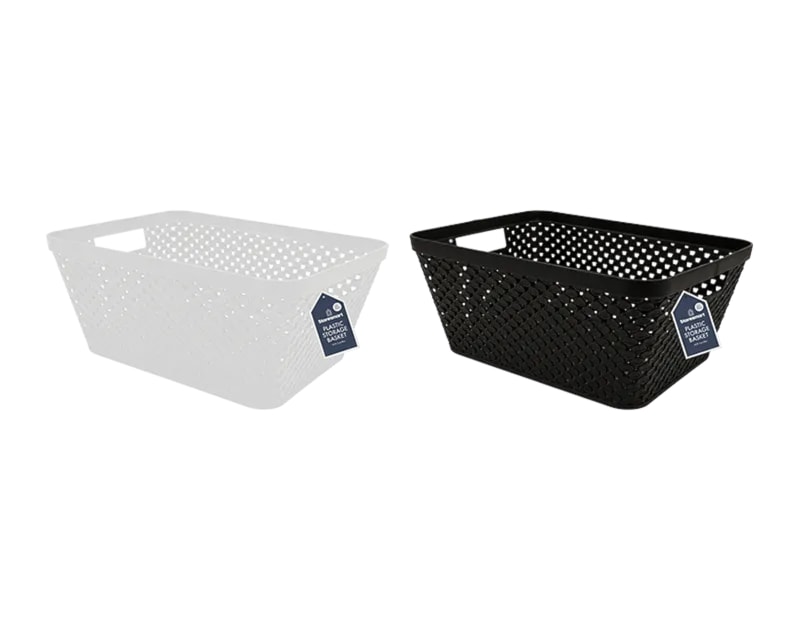 Wholesale Plastic Storage Basket With Handle 29*23*13cm 4L Wholesale Plastic Storage Basket With Handle 29*23*13cm 4L
