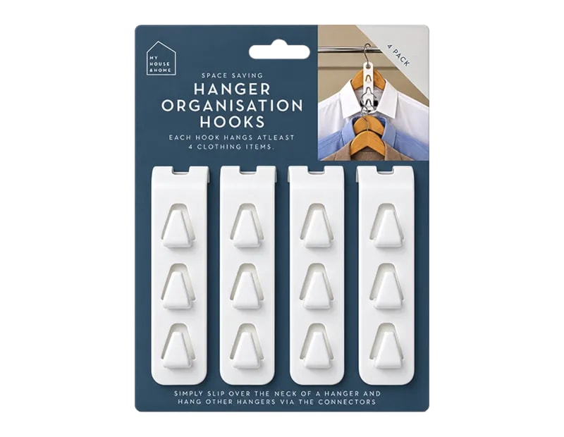 Wholesale Space Saving Hanger Organisation Hooks 4pk Wholesale Space Saving Hanger Organisation Hooks 4pk