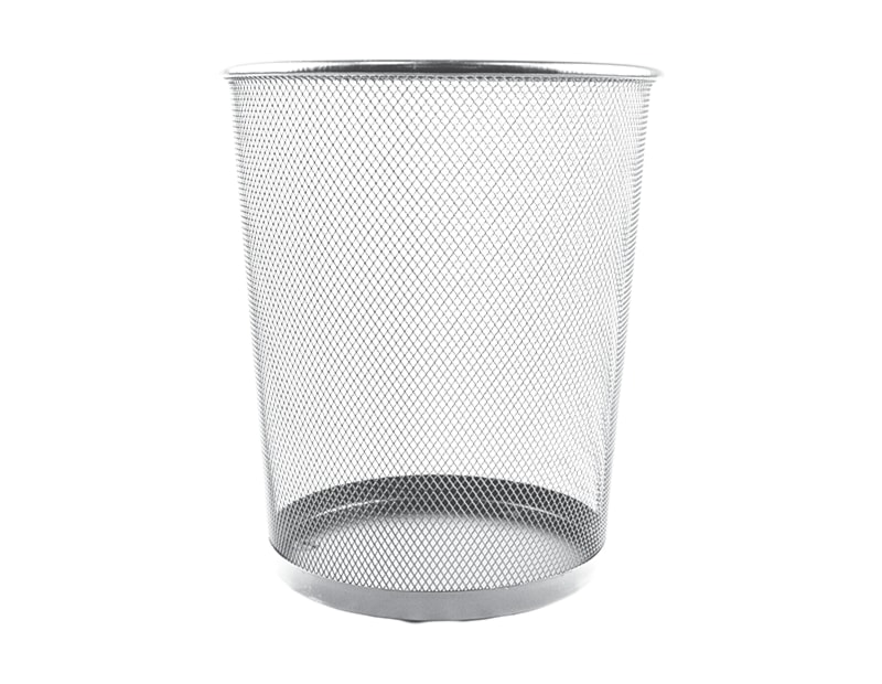 Wholesale Silver Metal Waste Paper Bins Silver Metal Waste Paper Bin Silver