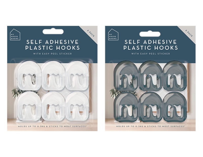 Wholesale Plastic Self-Adhesive Hooks | Gem imports Ltd.