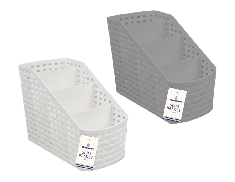 Plastic 4 Section Slim Basket Plastic 4 Section Slim Basket