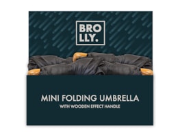 Wholesale Folding Mini Umbrella Wooden Handle CDU Wholesale Folding Mini Umbrella Wooden Handle CDU