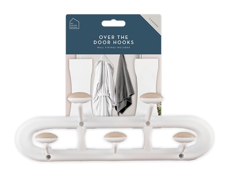 Wholesale Non-Slip Over the Door Hook with 5 Hangers Wholesale Non-Slip Over the Door Hook with 5 Hangers