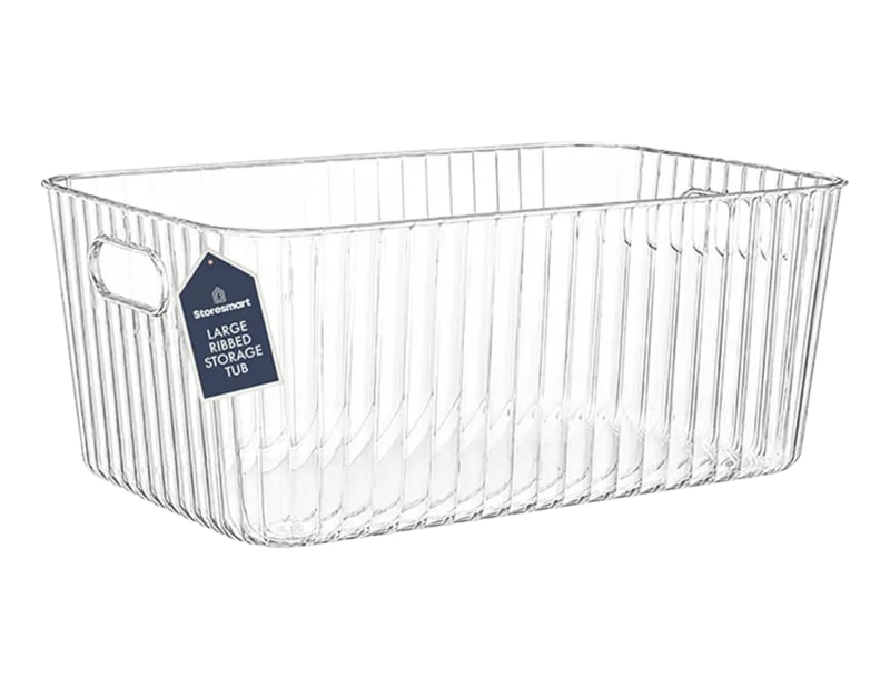 Wholesale Large Ribbed Storage Tub 16X36.5X24.5cm Wholesale Large Ribbed Storage Tub 16X36.5X24.5cm