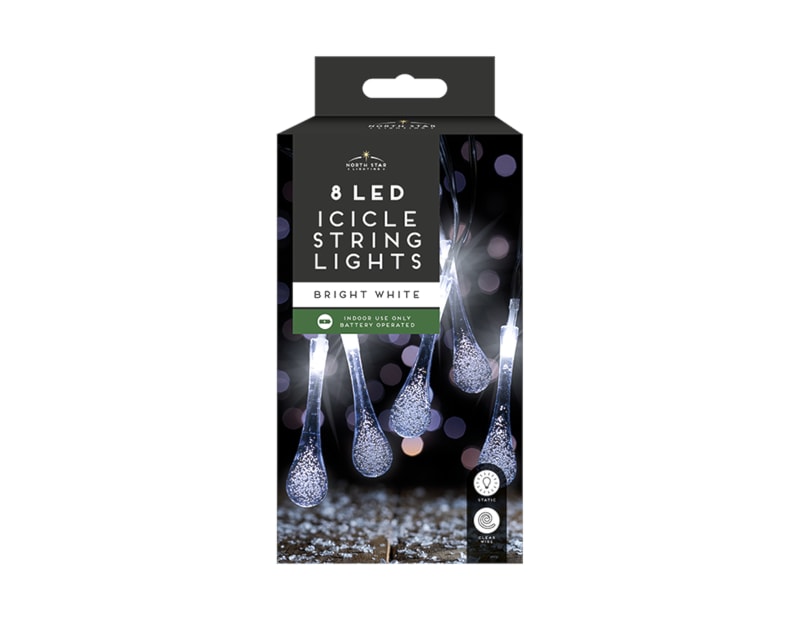 Wholesale Icicle String Lights - 8 LEDs Wholesale Icicle String Lights - 8 LEDs