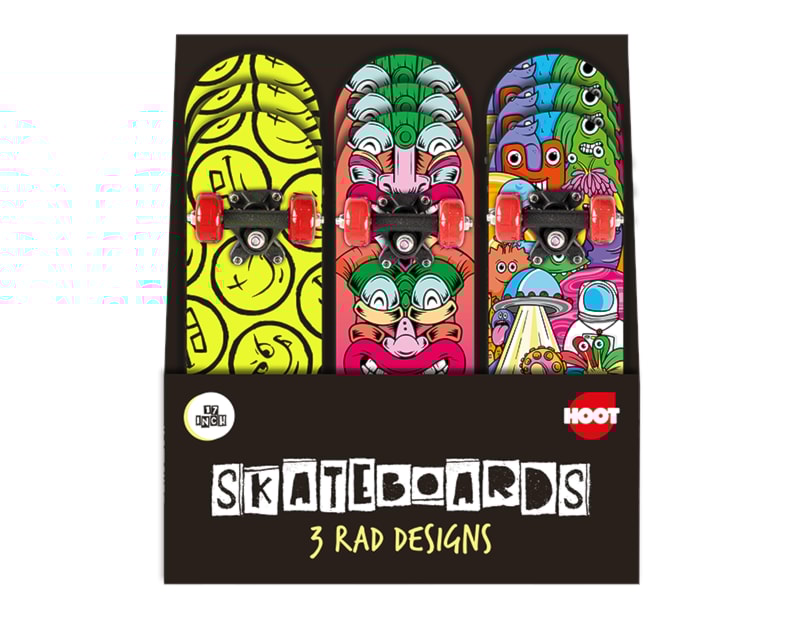 Wholesale Kids Printed Skateboard 17" CDU Wholesale Kids Printed Skateboard 17" CDU