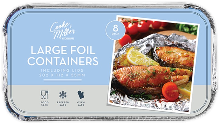 Wholesale Large Foil Containers & Lids 8pk Wholesale Large Foil Containers & Lids 8pk