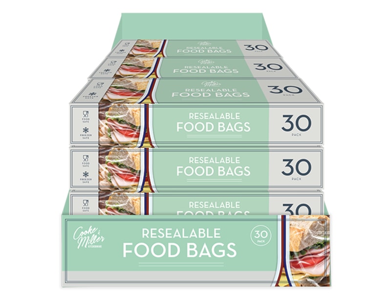 Wholesale Resealable Food Bags 30pk CDU Wholesale Resealable Food Bags 30pk CDU
