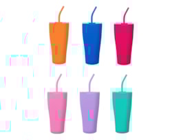 Wholesale Brights Insulated Tumbler with Straw 885ml