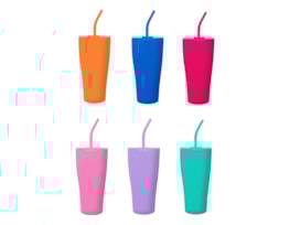 Wholesale Brights Insulated Tumbler with Straw 885ml