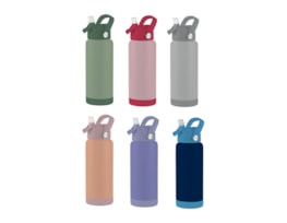 Wholesale Neutrals Multicoloured Double Walled Tumbler with Straw 550ml