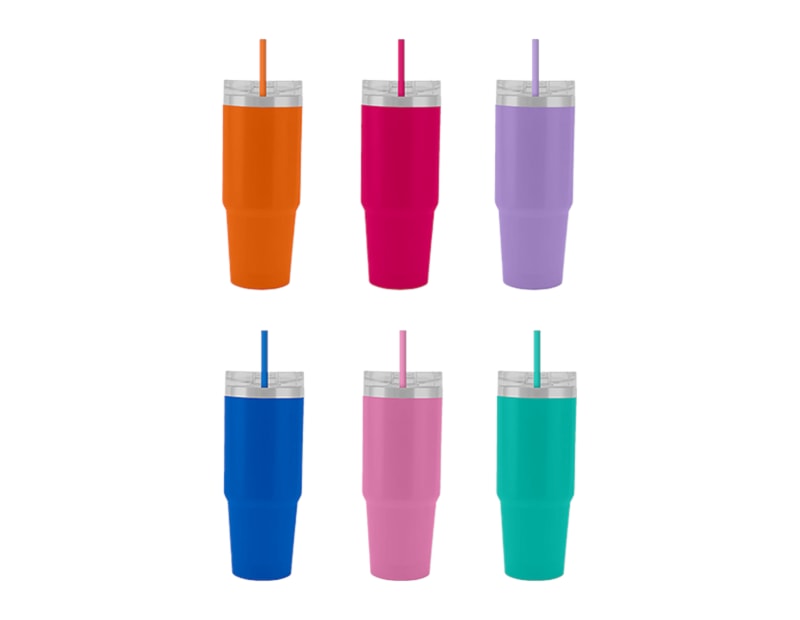 Wholesale Brights Tumbler with Straw 650ml Wholesale Brights Tumbler with Straw 650ml