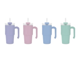 Wholesale Double Walled Cup With Handle And Straw 20oz