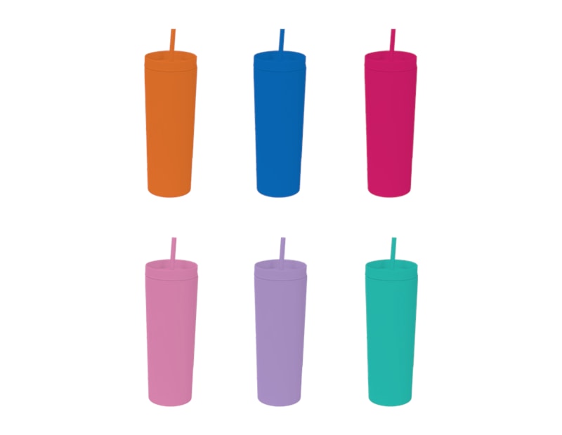 Wholesale Block Colour Rubber Cup With Straw 450ml Wholesale Block Colour Rubber Cup With Straw 450ml