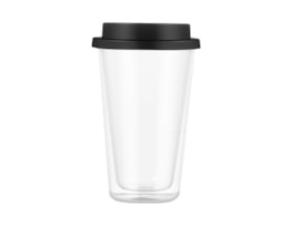 Wholesale Double Wall Glass Travel Mug 350ml