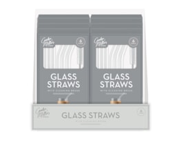 Wholesale Glass Straw Set With Brush 6pk Wholesale Glass Straw Set With Brush 6pk