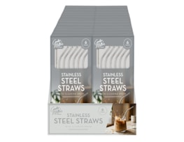 Wholesale Stainless Steel Reusable Straws 6PK - CDU Wholesale Stainless Steel Reusable Straws 6PK - CDU