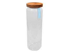 Wholesale Tall Glass Canister With Acacia Lid 1300ML Wholesale Tall Glass Canister With Acacia Lid 1300ML
