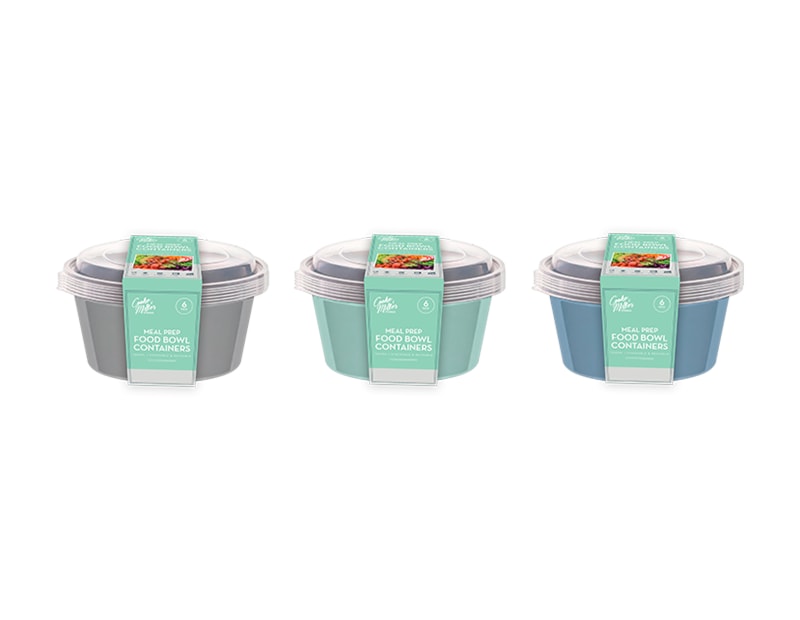 Wholesale Meal Prep Food Bowl Containers 6PK Wholesale Meal Prep Food Bowl Containers 6PK