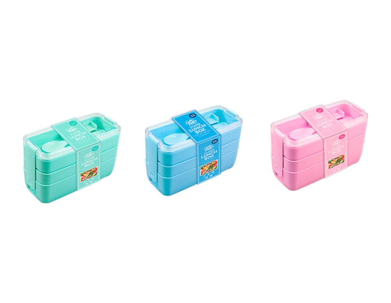Wholesale 3 Layer Lunch Box with Cutlery Set Wholesale 3 Layer Lunch Box with Cutlery Set