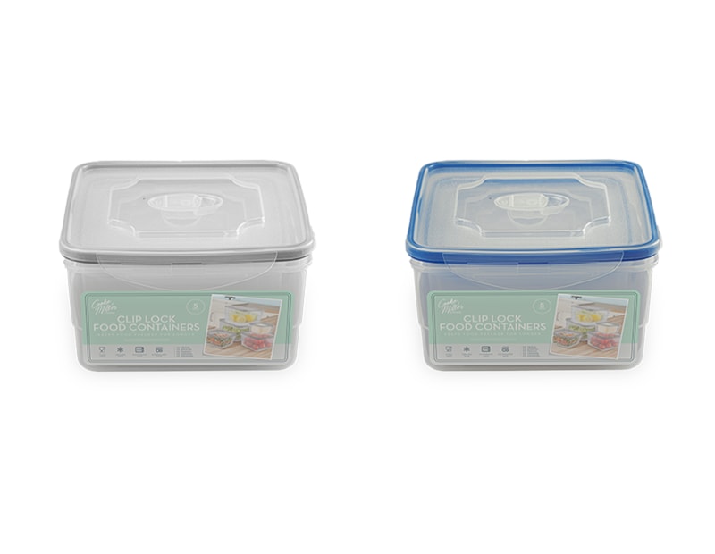 Wholesale Clip Lock Lid Food Containers 5pk Wholesale Clip Lock Lid Food Containers 5pk