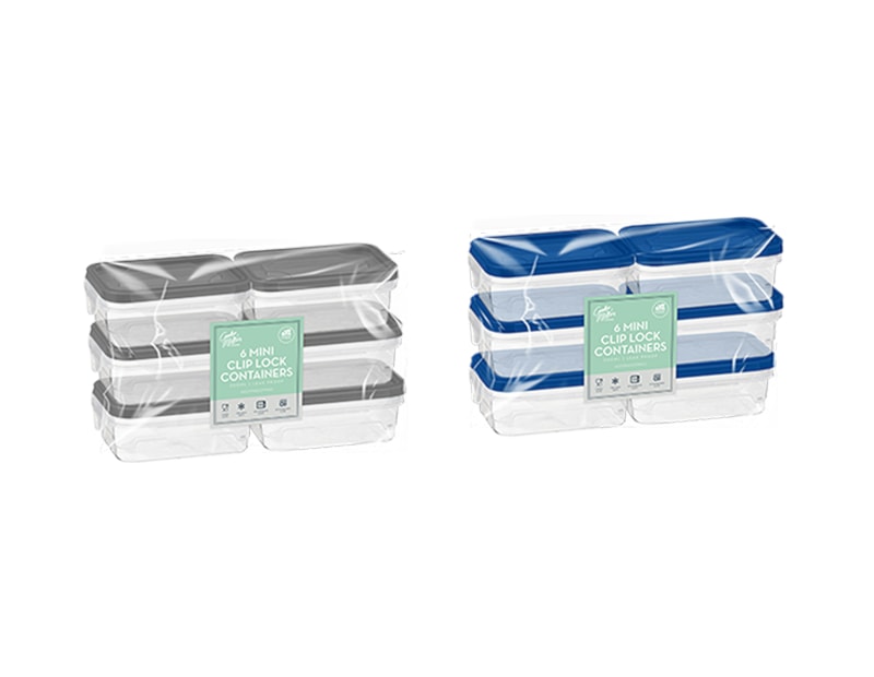 Wholesale Rectangle Clip Lock Container 200ml 6pk Wholesale Rectangle Clip Lock Container 200ml 6pk