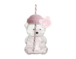 Wholesale Pink Bear Cup With Straw 500ml