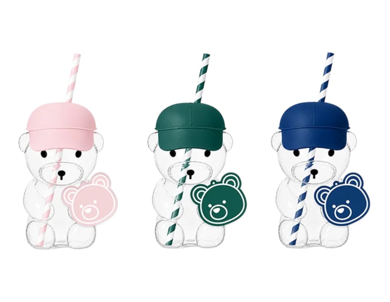 Wholesale Bear Cup With Straw 500ml Wholesale Bear Cup With Straw 500ml
