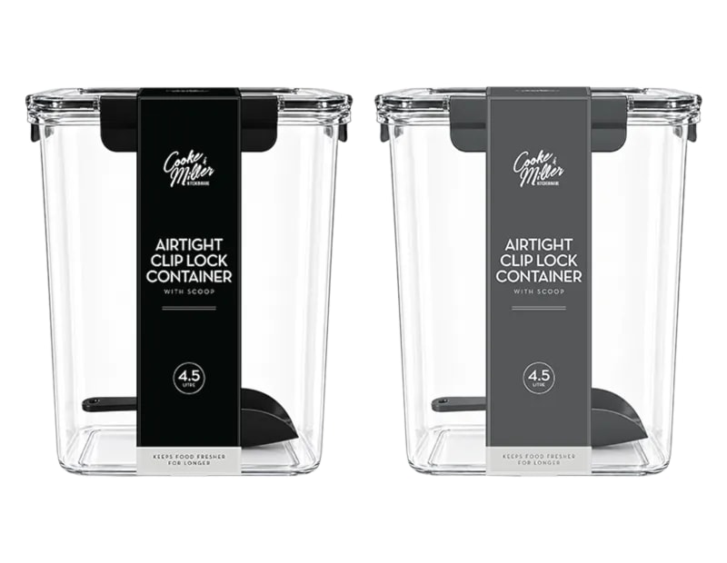 Wholesale Airtight Clip Lock Container with Scoop 4.5L Wholesale Airtight Clip Lock Container with Scoop 4.5L
