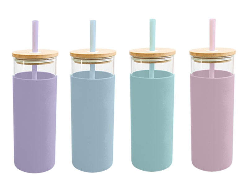 Wholesale Pastel Glass Bottles With Straws Wholesale Pastel Glass Bottles With Straws