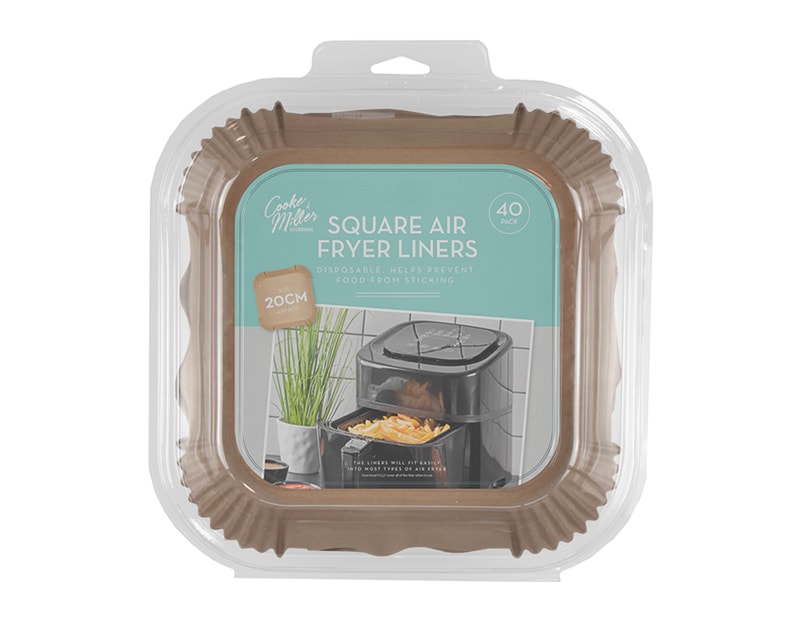 Wholesale Square Air Fryer Liners 20 x 20cm 40pk Wholesale Square Air Fryer Liners 20 x 20cm 40pk