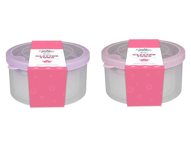 Wholesale Glitter Round Tubs 3pk Wholesale Glitter Round Tubs 3pk