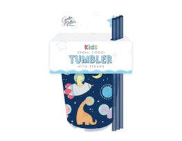 Wholesale Space Dinosaur Tumbler with Straw 3pk Wholesale Space Dinosaur Tumbler with Straw 3pk