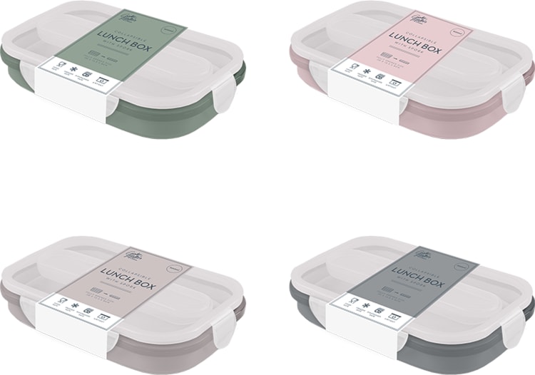 Wholesale Natural Collapsible Lunch Box With Spork Wholesale Natural Collapsible Lunch Box With Spork