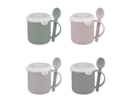 Wholesale Natural Microwavable Soup Mug With Spoon Wholesale Natural Microwavable Soup Mug With Spoon