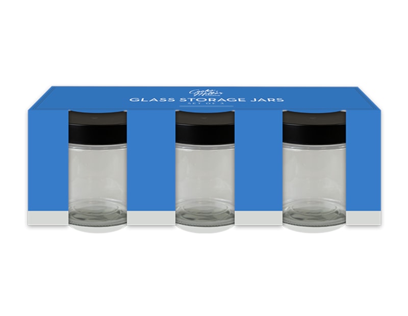 Wholesale Glass Storage Jars 3pk Wholesale Glass Storage Jars 3pk