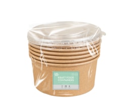 Wholesale Kraft Food Containers 1.2L 6pk Wholesale Kraft Food Containers 1.2L 6pk