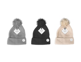 Wholesale Ladies Super Soft Marl Ribbed Hat with Pom Pom Wholesale Ladies Super Soft Marl Ribbed Hat with Pom Pom